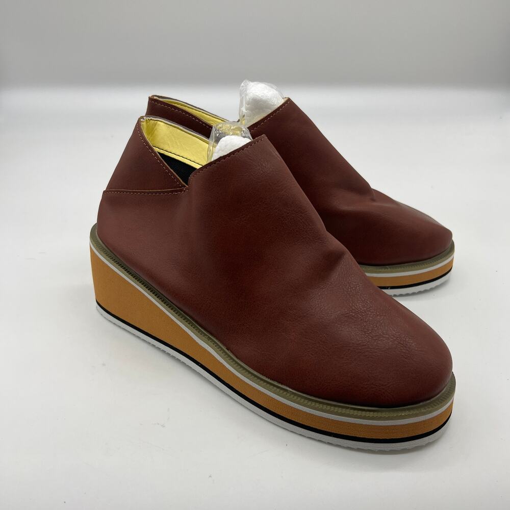 Ankle Boots Round Toe Casual Comfortable Lightweight Brown Size 8US /39CN